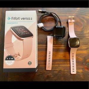 Fitbit versa 2 - Rose Gold with petal pink band , S & L band included